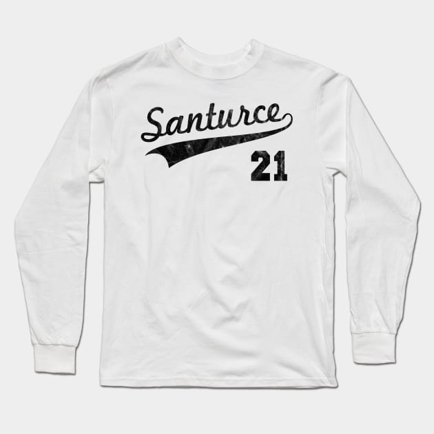 Distressed Santurce 21 Puerto Rican Baseball Cangrejeros Puerto Rico Long Sleeve T-Shirt by PuertoRicoShirts